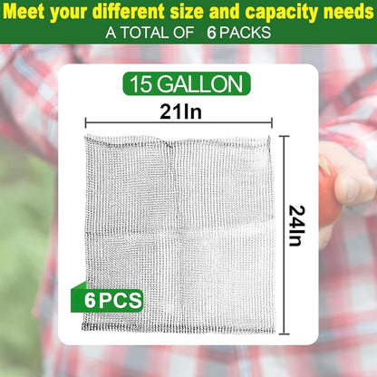 6 Pcs Plant Root Guard G-opher Basket 15 Gallon, Stainless Steel Metal Fruit Protection Bags