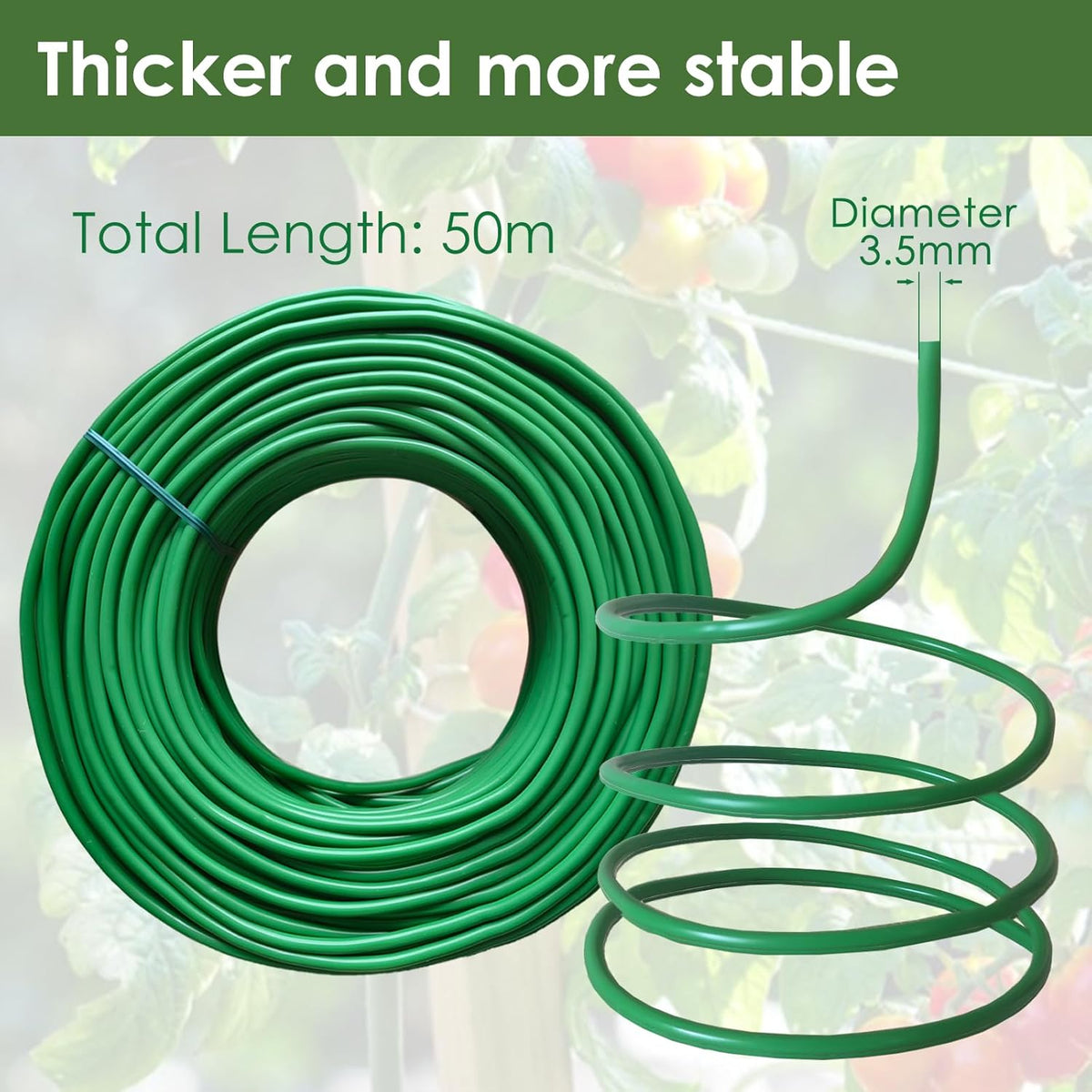Soft Plant Tie Garden Plant Twist Tie TPR Plant Supply, for Supporting and Fixing Garden Planting