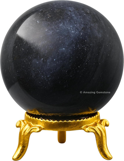 Amazing Gemstone Blue Aventurine Crystal Ball with Stand - 2" Inches Crystal Sphere Meditation