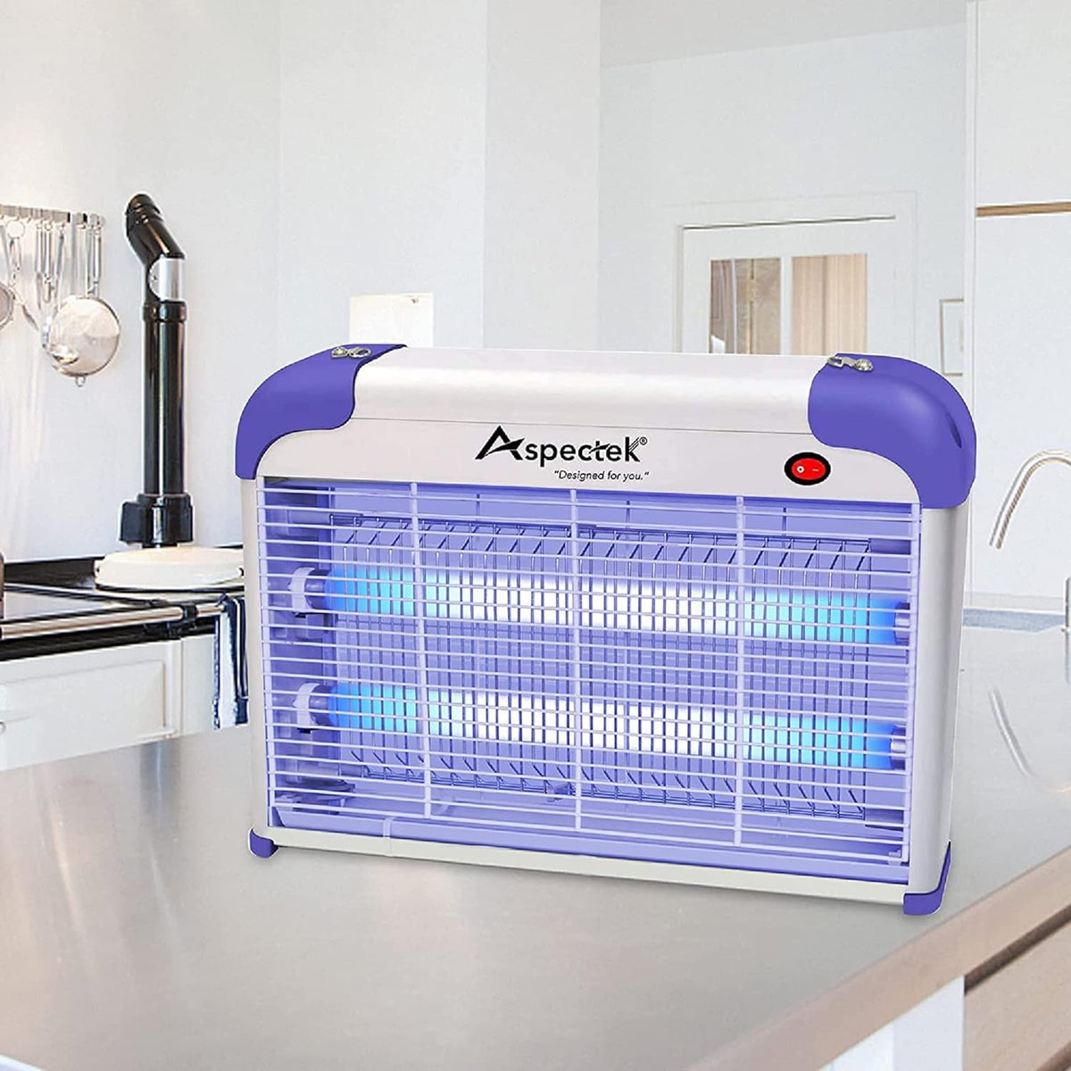 ASPECTEK 20W Indoor Bug Zapper, Powerful UV Bugs Lamp Attract Insects and 2800V Grid Kills Flying