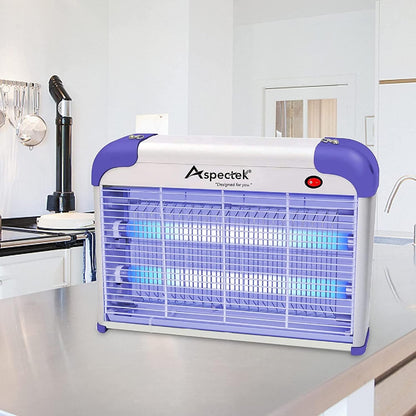 ASPECTEK 20W Indoor Bug Zapper, Powerful UV Bugs Lamp Attract Insects and 2800V Grid Kills Flying