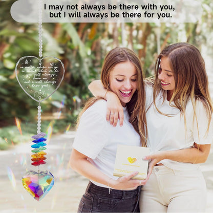 Friendship Sun Catcher Birthday Gifts, for Women， Friendship Keepsake Crystal Suncatcher, Forever