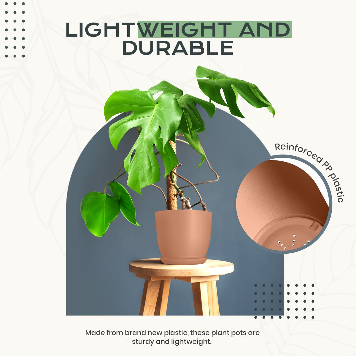 Plant Pots Indoor with Drainage 10 Pack Multi-Size Planters Set Terracotta