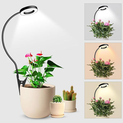 Wolezek 2 in 1 Grow Lights for Indoor Plants, 3 Colors Plant Lights for Indoor Growing with 360°