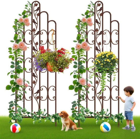 Amagabeli 2 Pack 71” x 21” Tall Garden Trellis for Climbing Plants Outdoor Heavy Climbing Plant