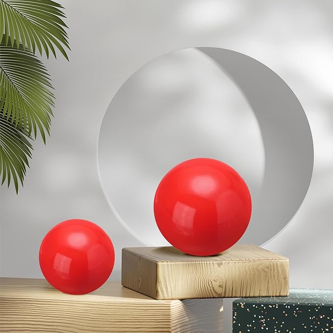 uxcell 2 Pcs Gazing Globe Decor Ball 3.5 Inch 90mm Reflective Garden Sphere Polished Hollow Ball