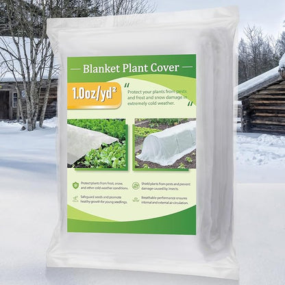 Alphatool Plant Covers Freeze Protection - 10 ft x 30 ft Frost Cloths Blankets for Outdoor Plants