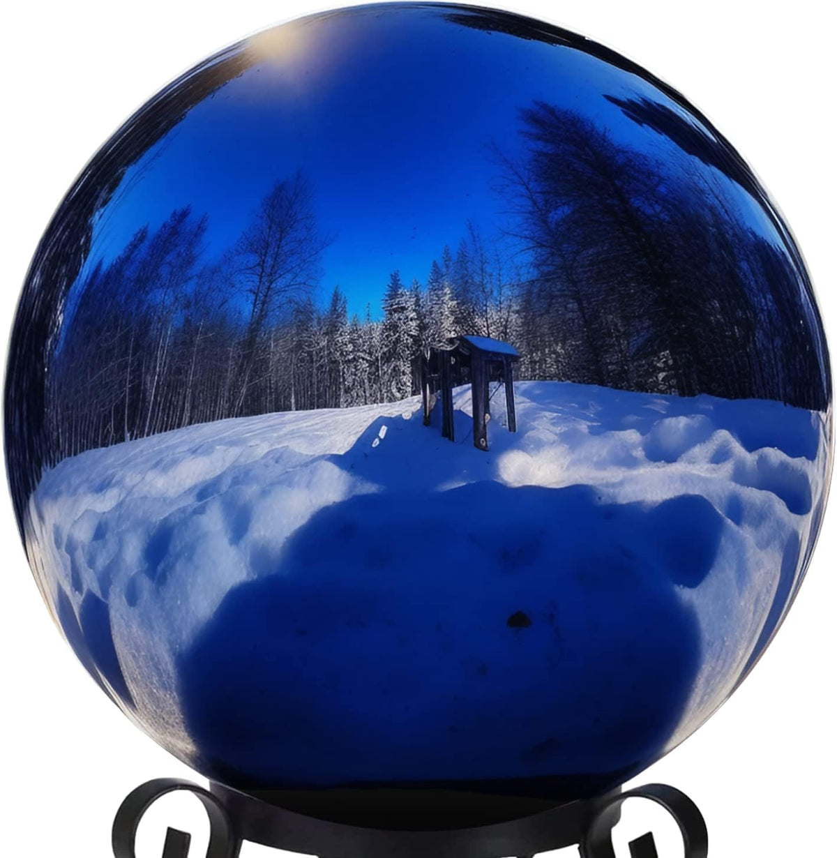 10 Inch Stainless Steel Gazing Globe,v2croft Hollow Ball Mirrored Surface Polished Shiny