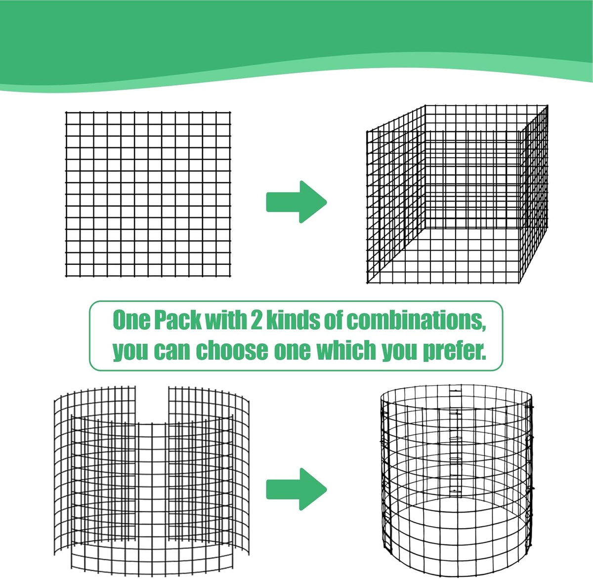 Eunika 8 Pack Round Plant Protector from Animals,24 Pcs 12" x 12" Metal Mesh to Keep Animals Out