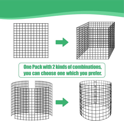 Eunika 8 Pack Round Plant Protector from Animals,24 Pcs 12" x 12" Metal Mesh to Keep Animals Out