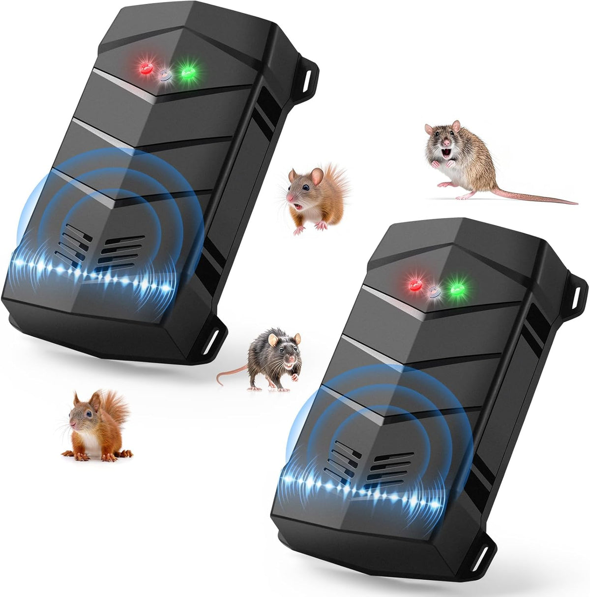 Ultrasonic Rodent Repellent for Car Engine, 2 Pack Mouse Repellent – Battery Powered Under Hood