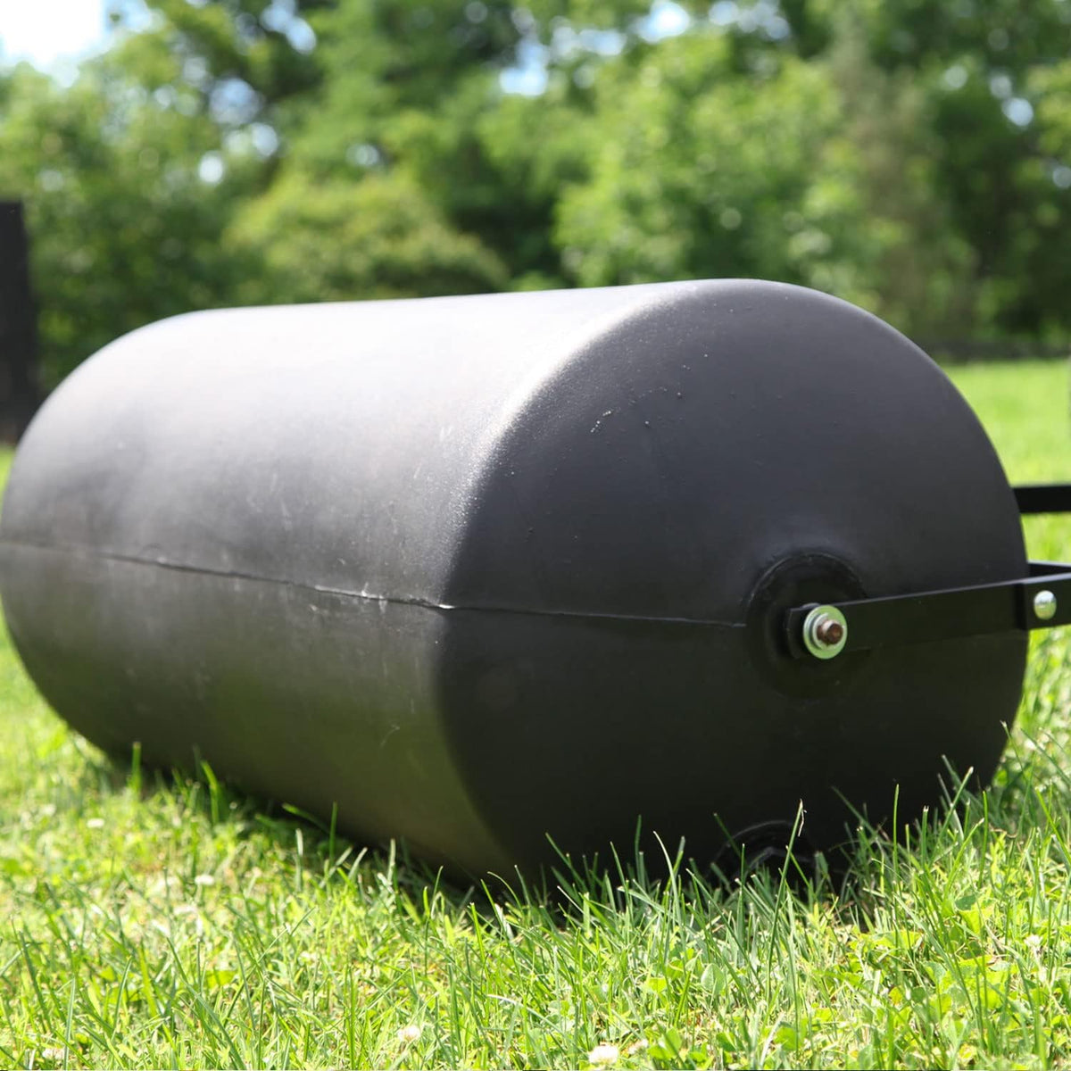 Brinly PRC-241BH-A 270 lb. Combination Push/Tow Poly Lawn Roller with Easy-Turn Tethered Plug, 18