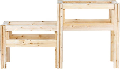 Greenes Fence Two-Tiers Four Bucket Elevated Cedar Wood Garden Frame, 54 in. x 16 in. x 30 in.