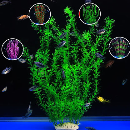 DSkoiph 2 pcs Aquarium Decor Plastic Plants Extra Large 21 Inches Artificial Fish Tank Plants Tall