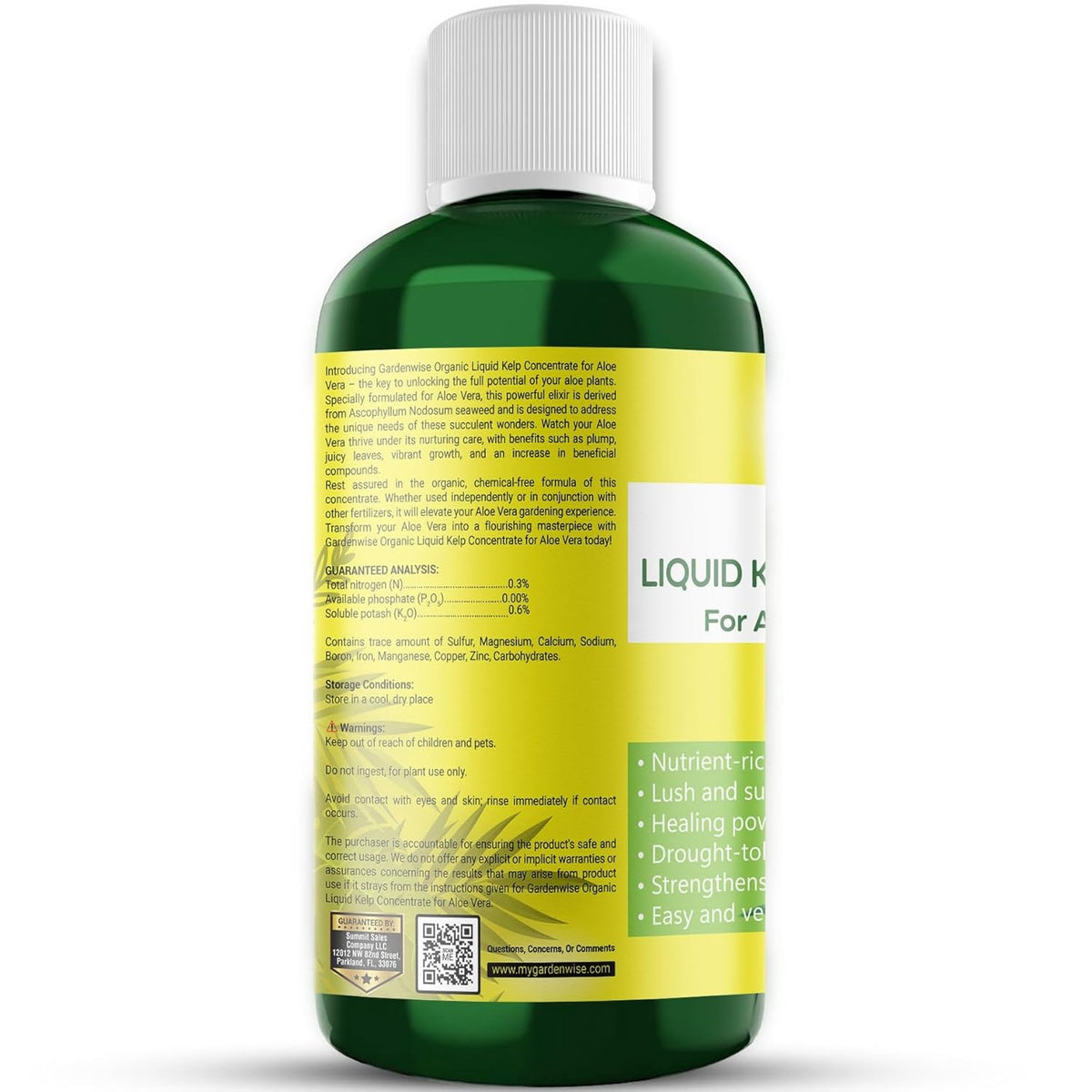 Organic Premium Kelp Seaweed Fertilizer - Liquid Hydroponics Fertilizer - Liquid Plant Food