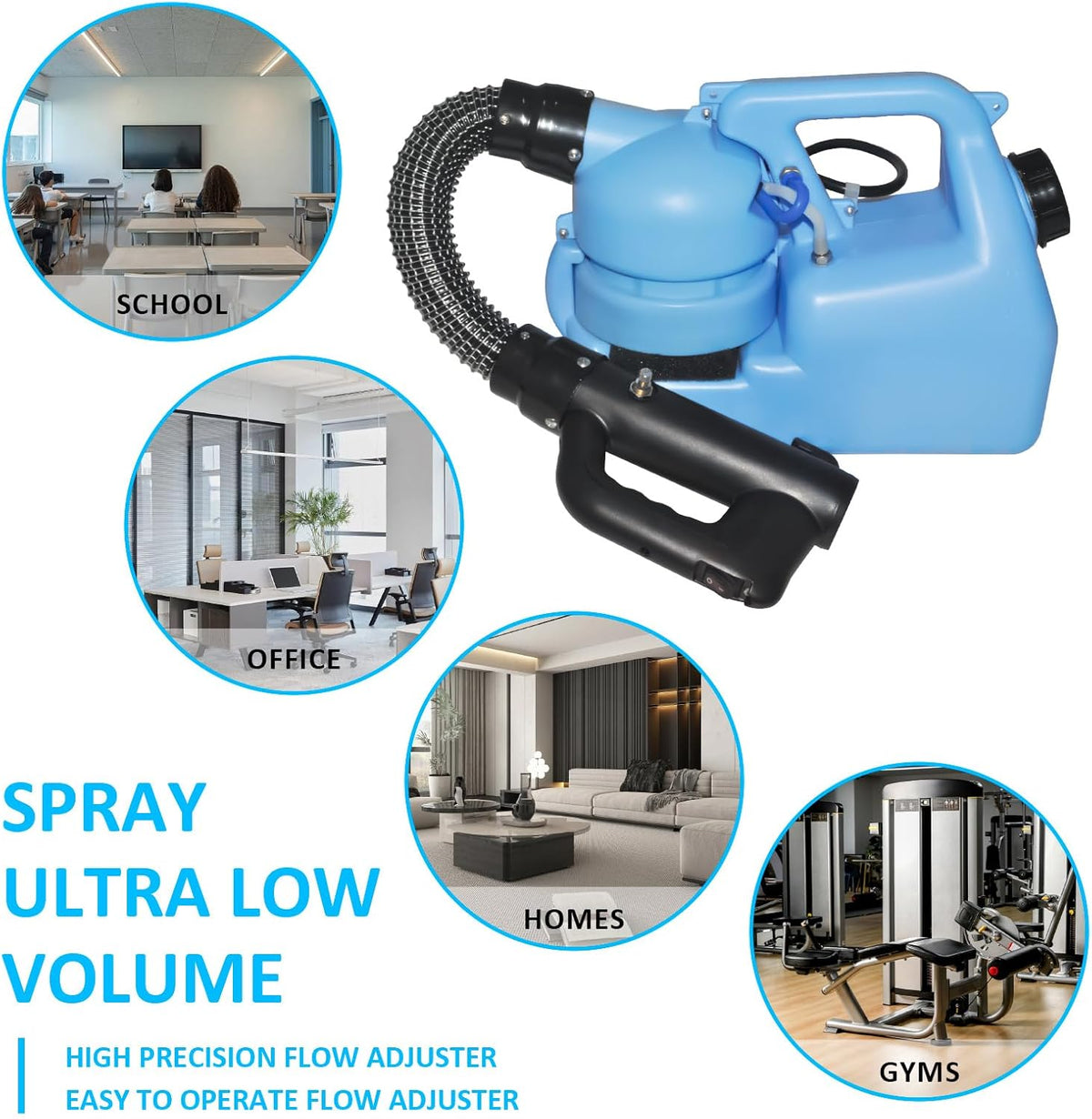6L(1.59 Gallon) Electric ULV Cold Fogger Machine,Electric Atomizer Sprayer,Electric Fogger