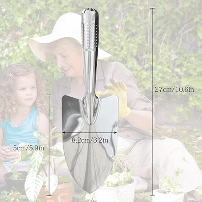 Garden Shovel Hand Trowel, Stainless Steel Gardening Hand Tools, Spade Shovel for Planting