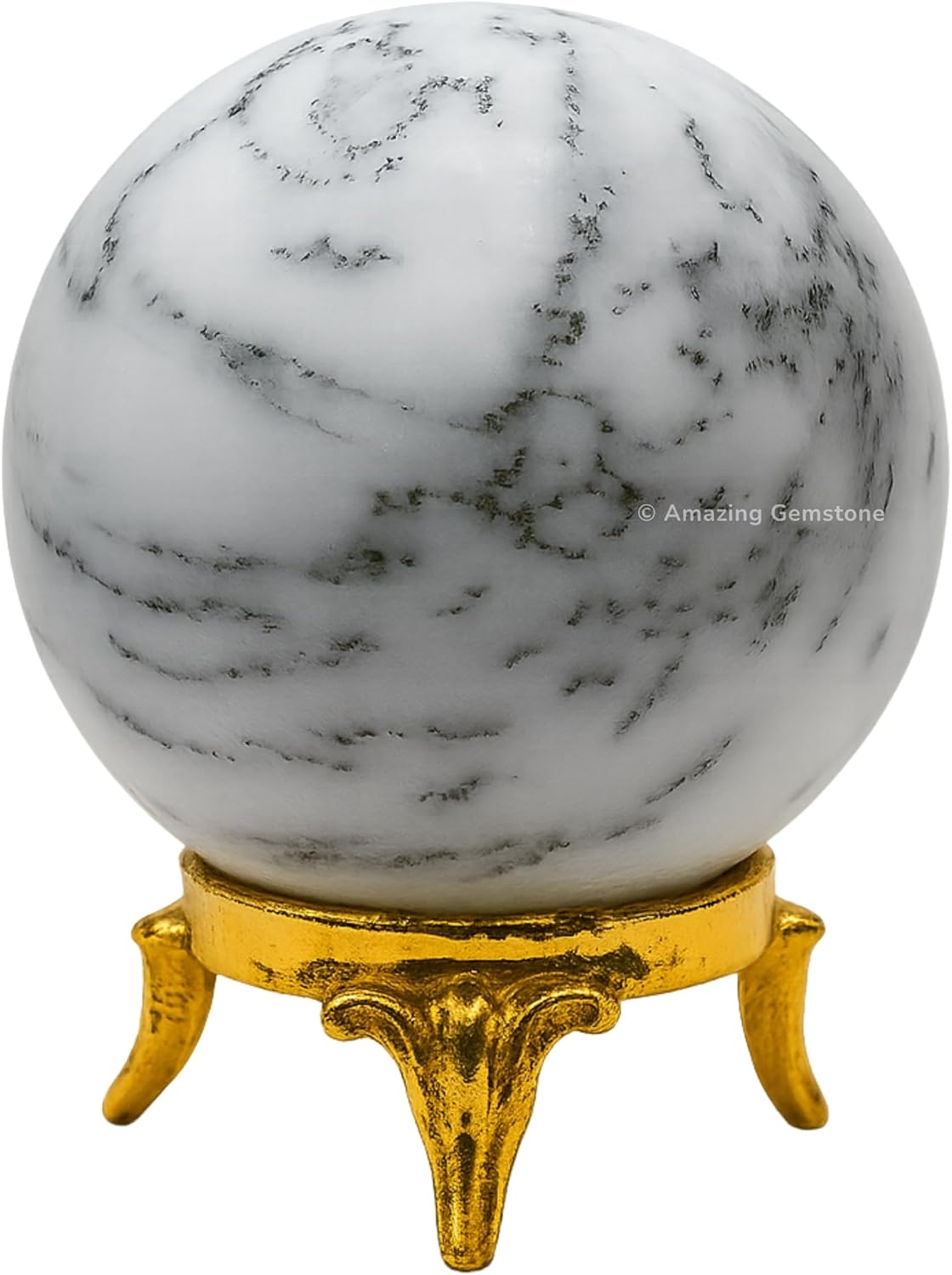 Amazing Gemstone Dendrite Opal Crystal Ball with Stand - 2 Inches Crystal Sphere Meditation Balls
