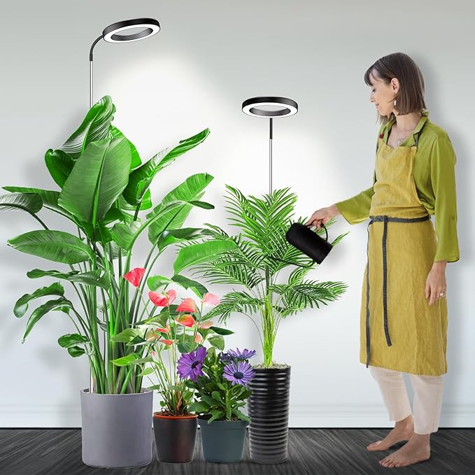 Garpsen Grow Light, Full Spectrum Plant Lights for Indoor Growing with Gooseneck (No Base), 3