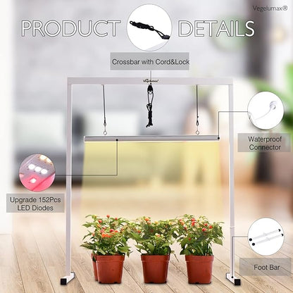 50W LED 2 feet Grow Light Lamp with Stand Rack CRI90+ for Horticulture Indoor Plant Growth Veg