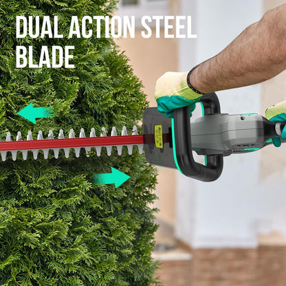 Litheli 20V Cordless Hedge Trimmer 20 Inch, Power Hedge Trimmer for Bush & Shrub Cutting, Trimming