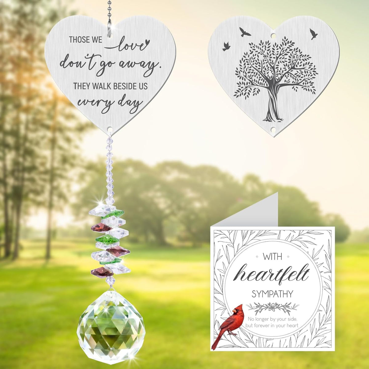 Memorial Crystal Suncatcher,Sympathy Gifts for Loss of Loved One,Bereavement Gift Idea,in Loving