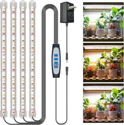 Grow Lights for Indoor Plants, 16" Full Spectrum Plant Grow Light Strip with Upgrade Timer 6/12/16