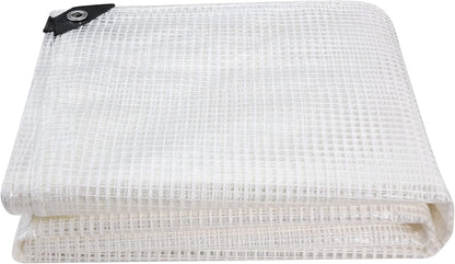 Clear Greenhouse Heavy Duty tarp 14 Mil Clear Waterproof Cover,UV Resistant Poly Tarp with Grommets