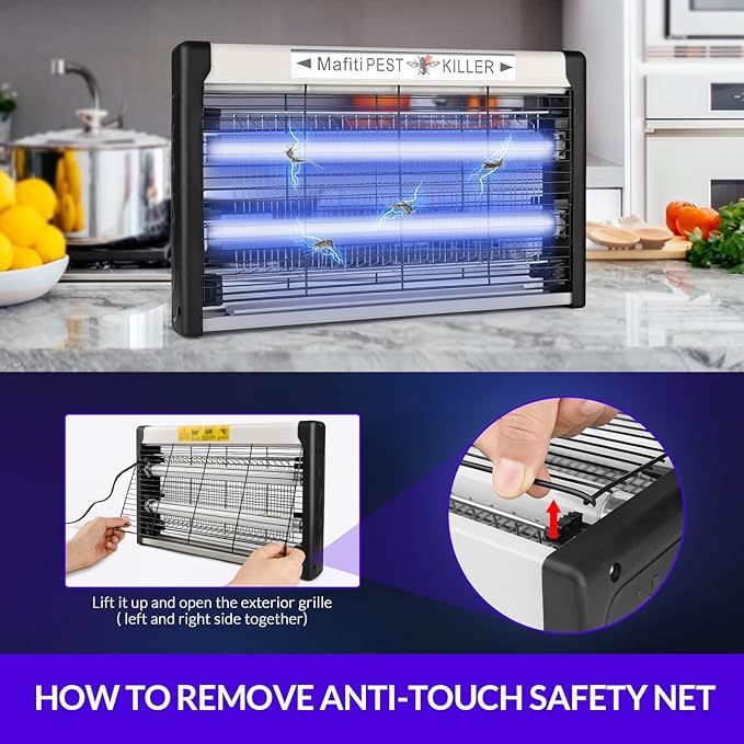 mafiti Bug Zapper Fly Traps Indoor Hanging Electric Mosquito Killer 3500V Gnats Fruit Trap for Home