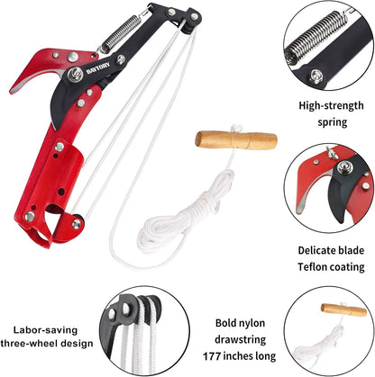 BAYTORY Extendable Tree Pruner Saw Head Without Pole, High-Altitude Branches Trimmer Pruning