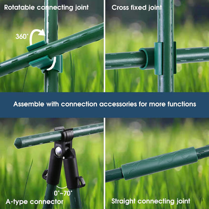 58 Inch (Approx 5FT) Garden Stakes for Outdoor Plant Support, 0.43 inch Diameter Plant Stake Sticks
