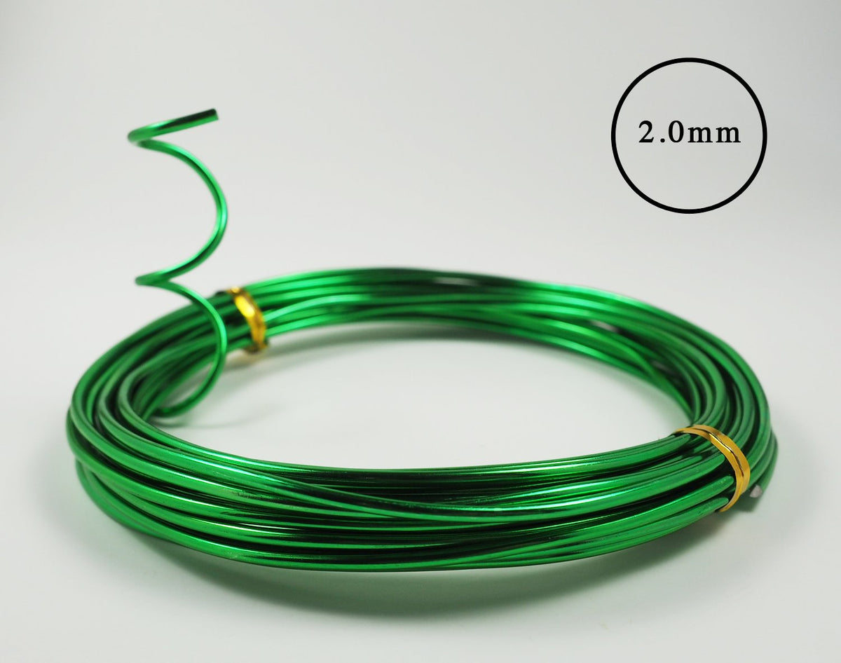 Aluminum Floral/Plant/Bonsai Tree Wire 5-Size Starter Set with Canvas Bag - 1.0mm, 1.5mm, 2.0mm