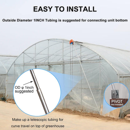 UYGALAXY Manual Winch Greenhouse Film Roll Up Roof Unit for Ventilation ﻿Agricultural Manual Film