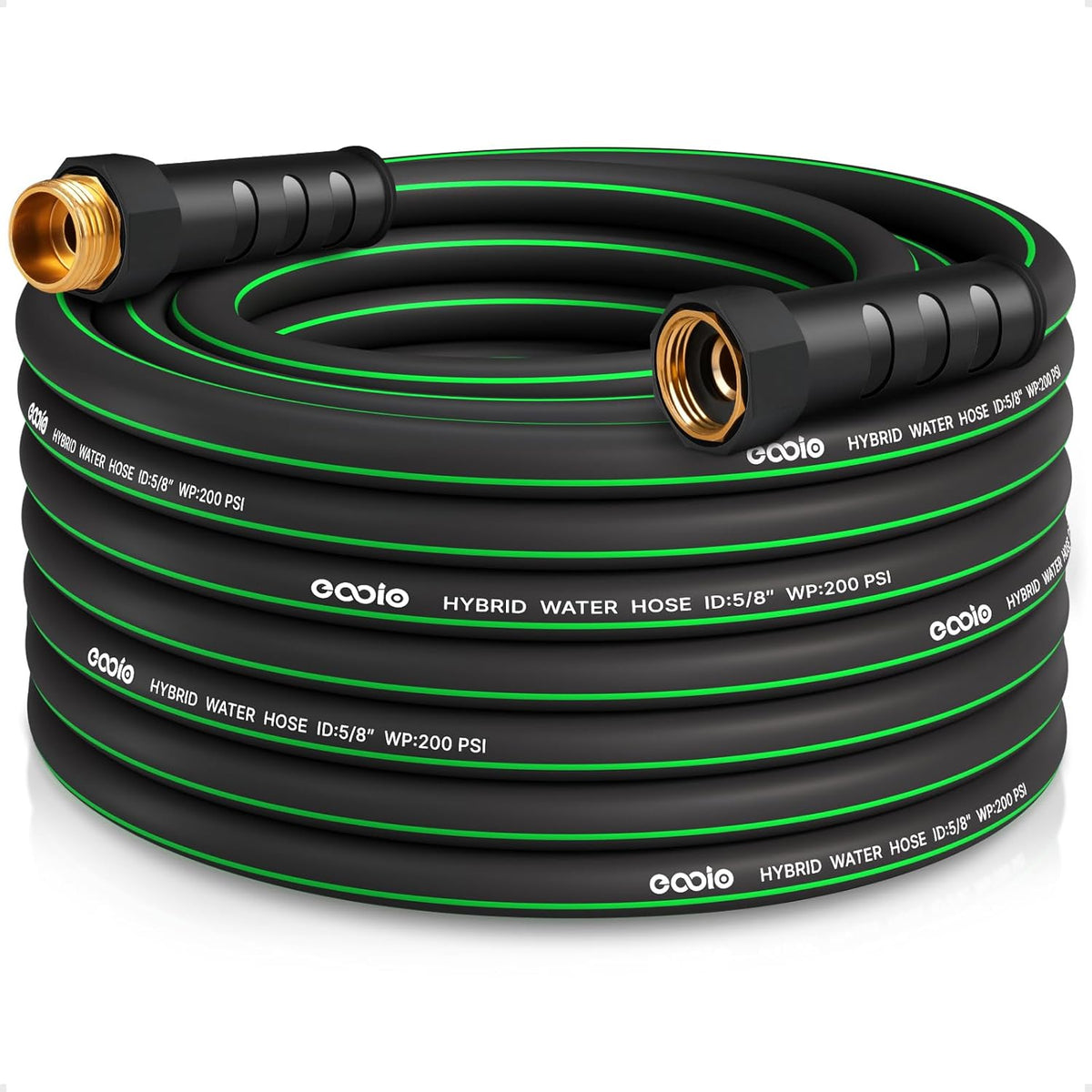 Heavy Duty Garden Hose 50ft, NON-EXPANDABLE Flexible Water Hose, Kink Resistant Lightweight Hybrid