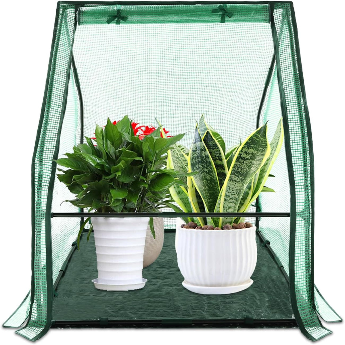 U'Artlines Portable Mini Greenhouse Small Green House with Waterproof Pad 36x36x42 Inch Plant Cover
