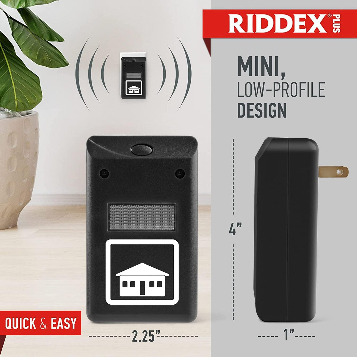 RIDDEX Plus Insect Repellent - Plug in, Mouse Deterrent - Pest Control for Defense Against Rats