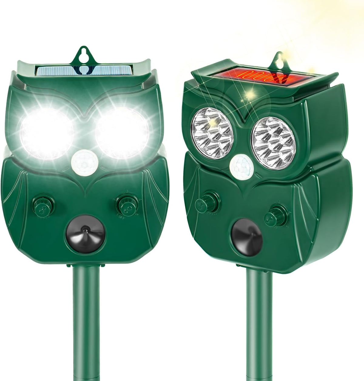 Solar Ultrasonic Animal Repellent Outdoor, 2Pack Waterproof Deer Repellent Devices with RIP Motion