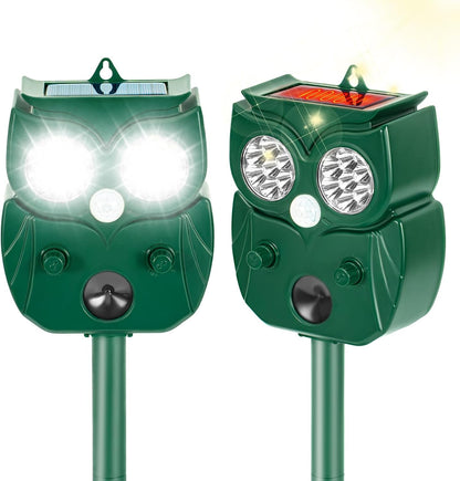 Solar Ultrasonic Animal Repellent Outdoor, 2Pack Waterproof Deer Repellent Devices with RIP Motion