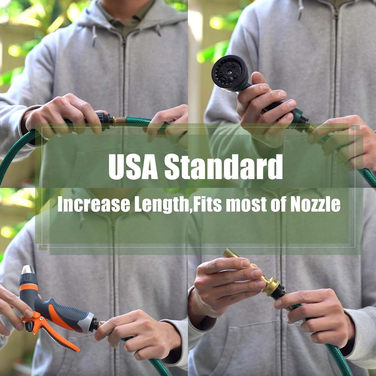 PVC Garden Hose - Flexible and Leakproof Water Hoses for Lawns (Green, 20FT)