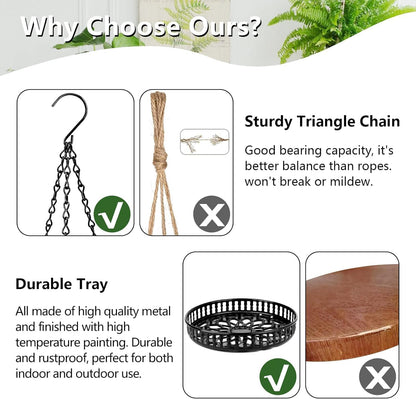 Plant Hanger Indoor Outdoor 3 Pack, Hanging Planter for Indoor Outdoor Plants, Hanging Plant Holder