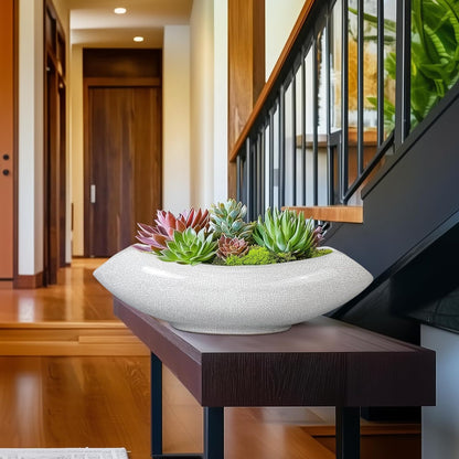 Ceramic Bonsai Tree Pot - 18 Inch Ceramic Pots for Plants, Large Succulent Planter with Drainage