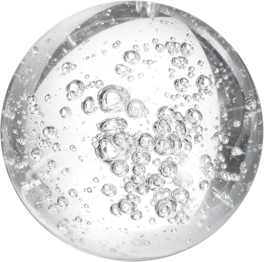 uxcell 100mm/3.9" Crystal Sphere Ball Bubble Glass Solid Decorative Sphere Crystal Ball Prop