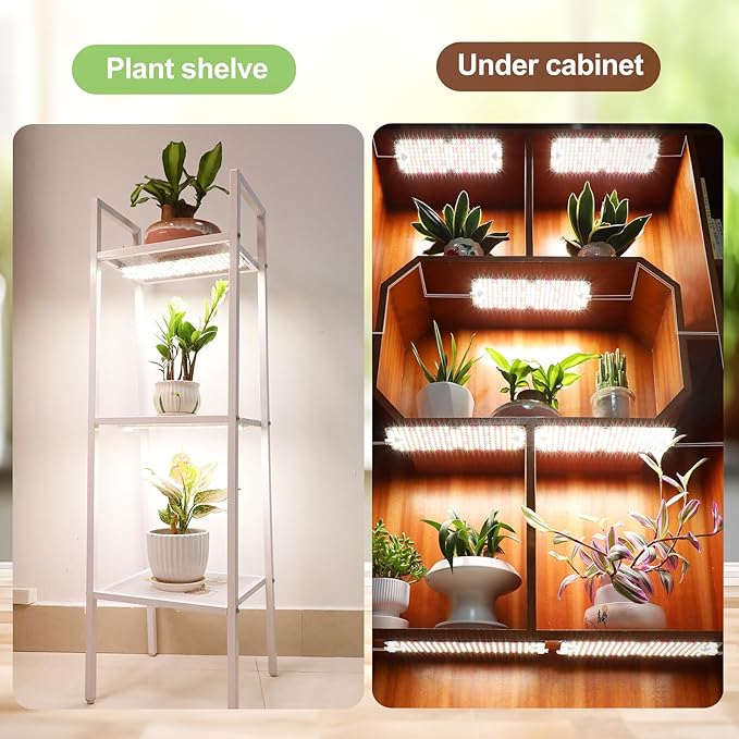 6Pack 2025 Ultra-Thin Panel Grow Lights for Seed Starting, Vegetables, Greenhouse & Under Cabinet &
