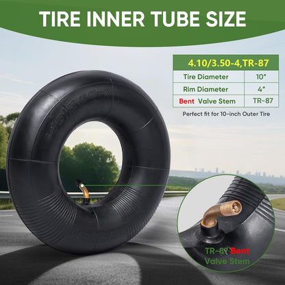 TICONN 4.10/3.50-4 Tire Inner Tube, 2 Pack Inner Tire Tube for Wheelbarrow Tires, Replacement Tube