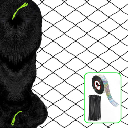 Bird Netting 25x25 Ft, 1 in Mesh Heavy Garden Protection Net, Reusable Deer Net for Protect Fruit