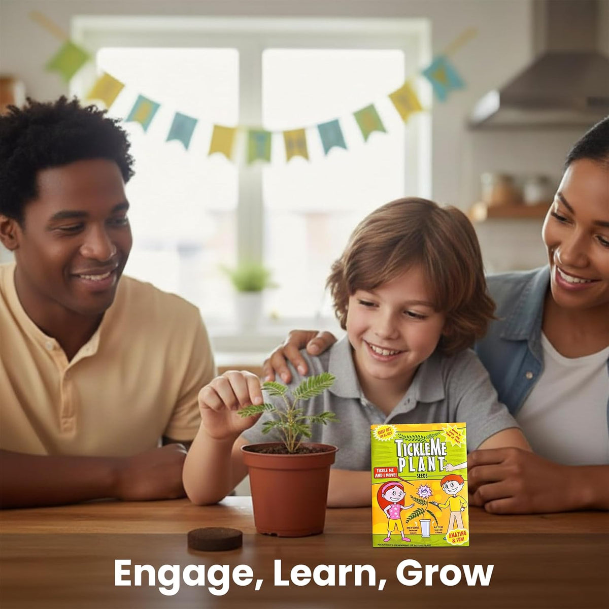 TickleMe Plant Birthday Party Favors (Pack of 2) | Leaves Fold When You Tickle It, Reopen in