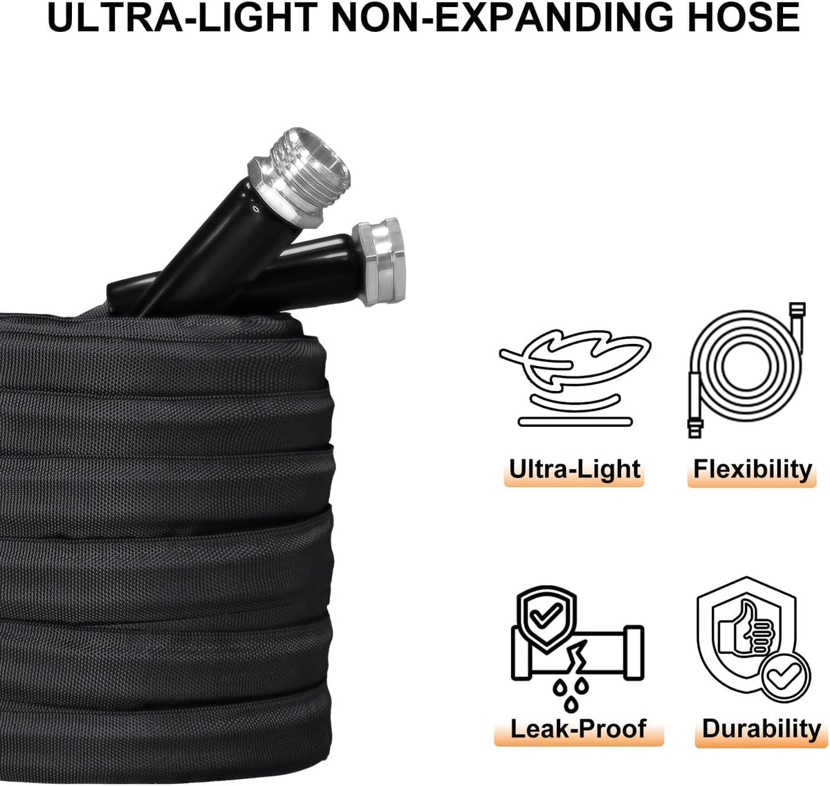 Garden Hose, Lightweight, Ultra Flexible, Durable, Kink-Free Garden Hose, RV, Marine and Camper