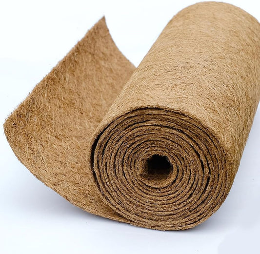 Coco Coir Liner, Yarrdfir 24x80 inch Natural Coconut Liners for planters Flower Basket, Reptile