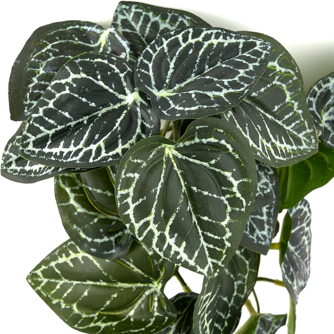 Reptile Plants for Terrarium, Amphibian Habitat Decor Artificial Hanging Plants with Suction Cup