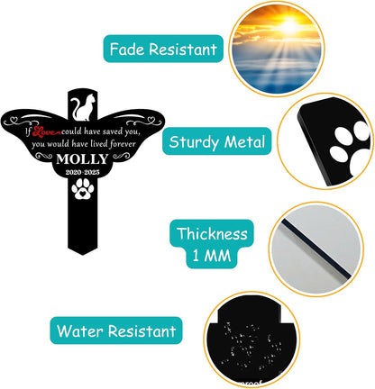 Custom Cat Grave Markers Outdoor | Personalized Pet Grave Markers| Memorial Headstone for Cat with